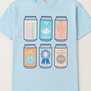 Comfort Colors Tee Is Handmade by ME. Features The Cutest Bougie Beer Transfer.